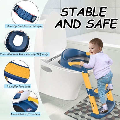 PottyPal™ Children Toilet Ladder | Potty Seat with Step Stool